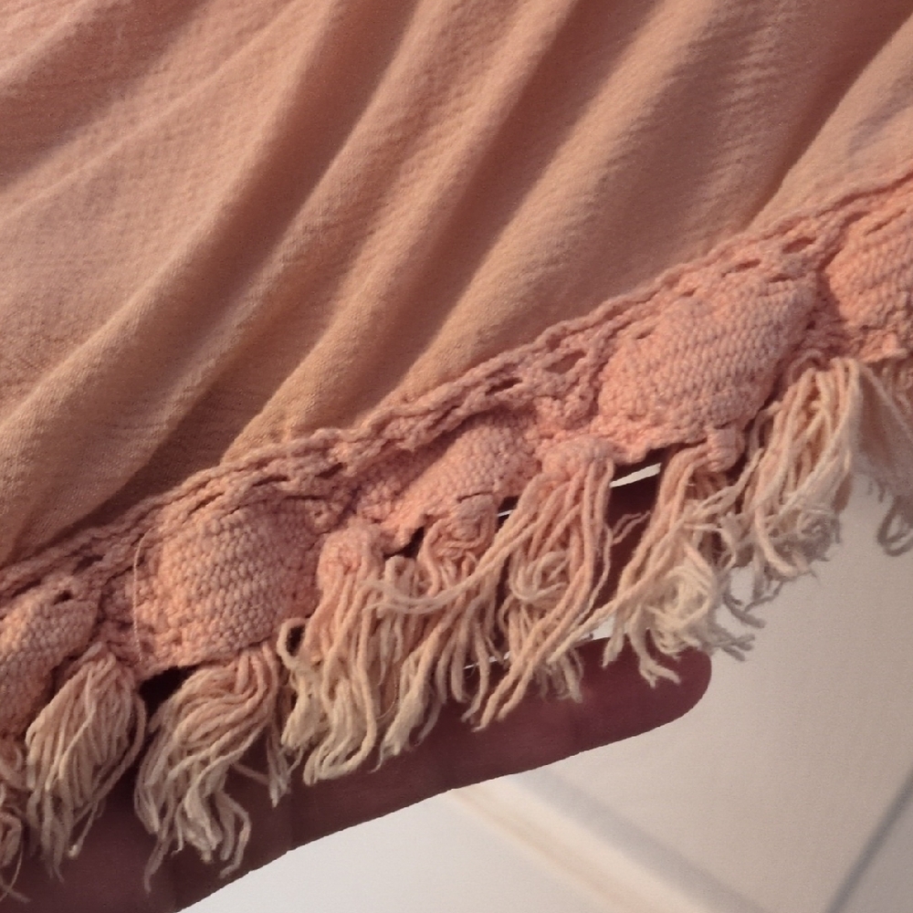 No Boundaries Blush Lace Accent Women's Blouse - Picture 6 of 6